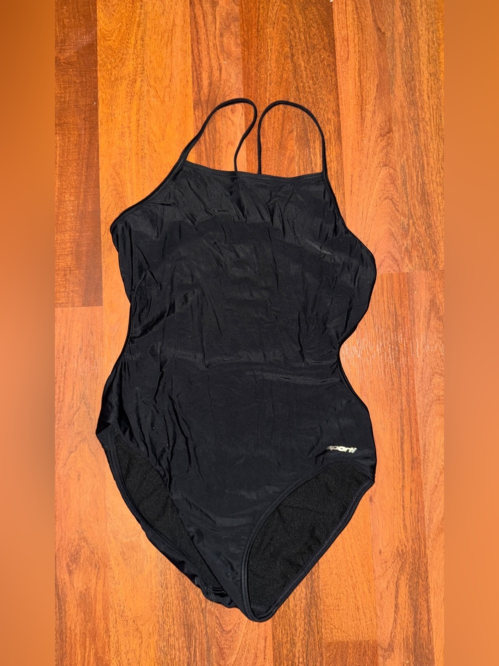 Sporti Black Hydrolast Microback One-Piece Swimsuit